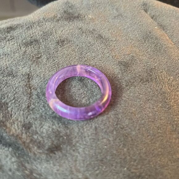 New Natural Amethyst Crystal Band Ring size 9 - Picture 8 of 13